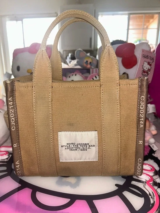 Marc Jacobs Tan Canvas 'The Tote Bag' Small Top-Handle Tote - Picture 3 of 4